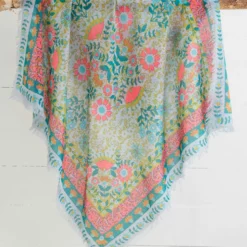 Natural Life 4-in-1 Scarf - Pink Teal Mandala