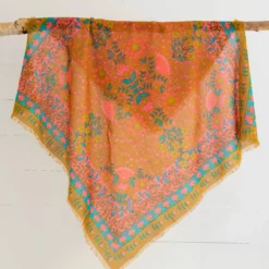 Natural Life 4-in-1 Scarf - Teal Goldenrod Mandala