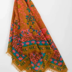 Natural Life 4-in-1 Scarf - Teal Goldenrod Mandala -Natural Life Shop SCV000018 scaled