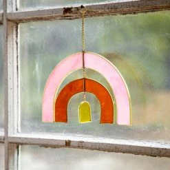 Natural Life Stained Glass Window Hanging - Rainbow