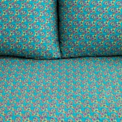 Natural Life Mix & Match Soft Cotton Pillow Case - Turquoise Halle -Natural Life Shop SHT000084 1 scaled