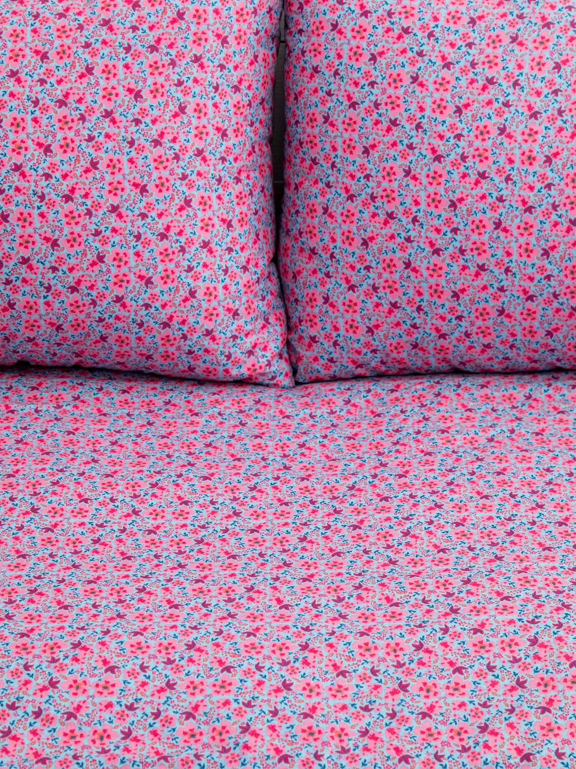 Natural Life Mix & Match Soft Cotton Fitted Sheet - Blue Marlow 5 Natural Life Mix & Match Soft Cotton Fitted Sheet - Blue Marlow - Image 3