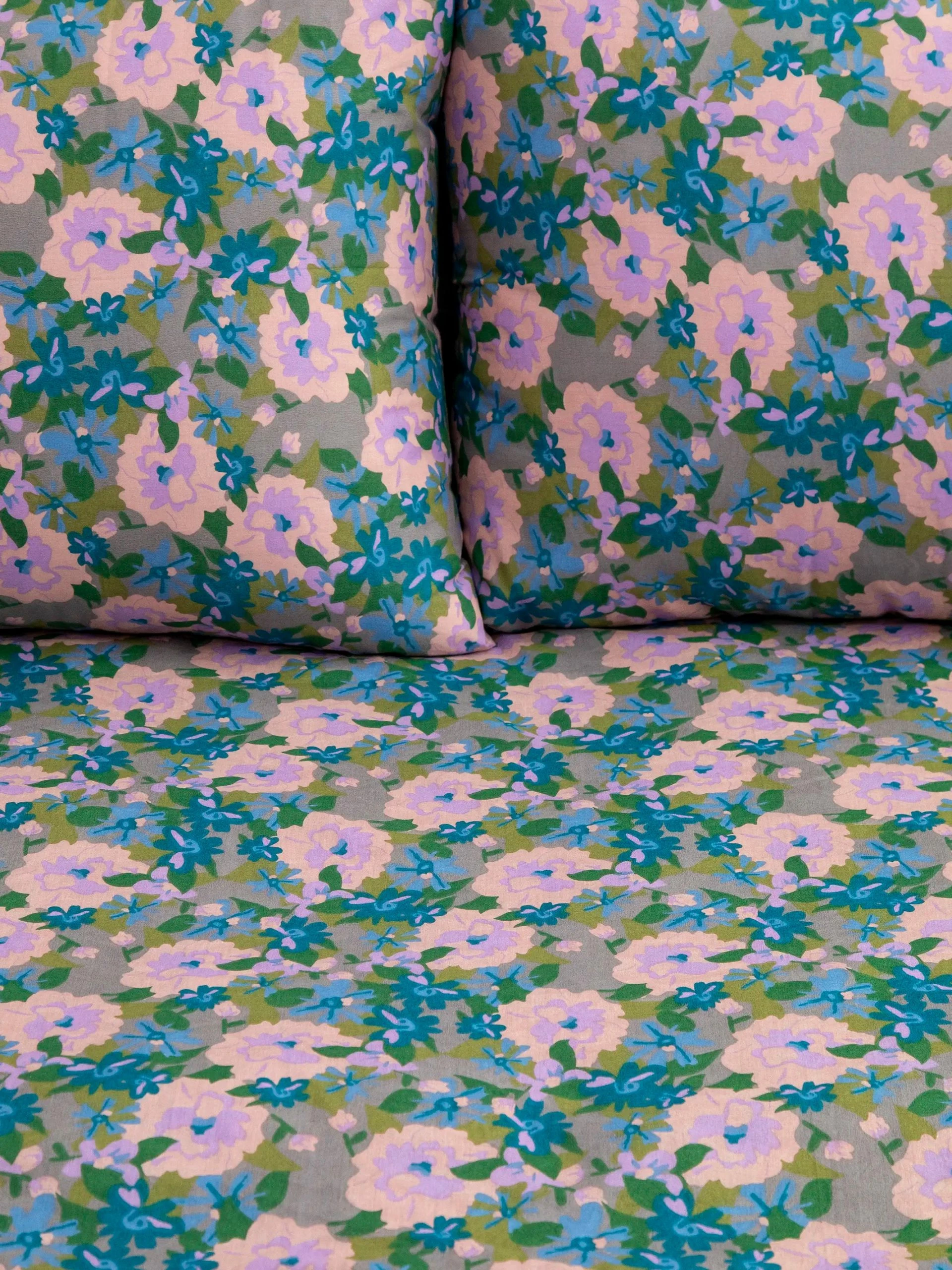 Natural Life Mix & Match Soft Cotton Flat Sheet - Blue Molly 7 Natural Life Mix & Match Soft Cotton Flat Sheet - Blue Molly - Image 5