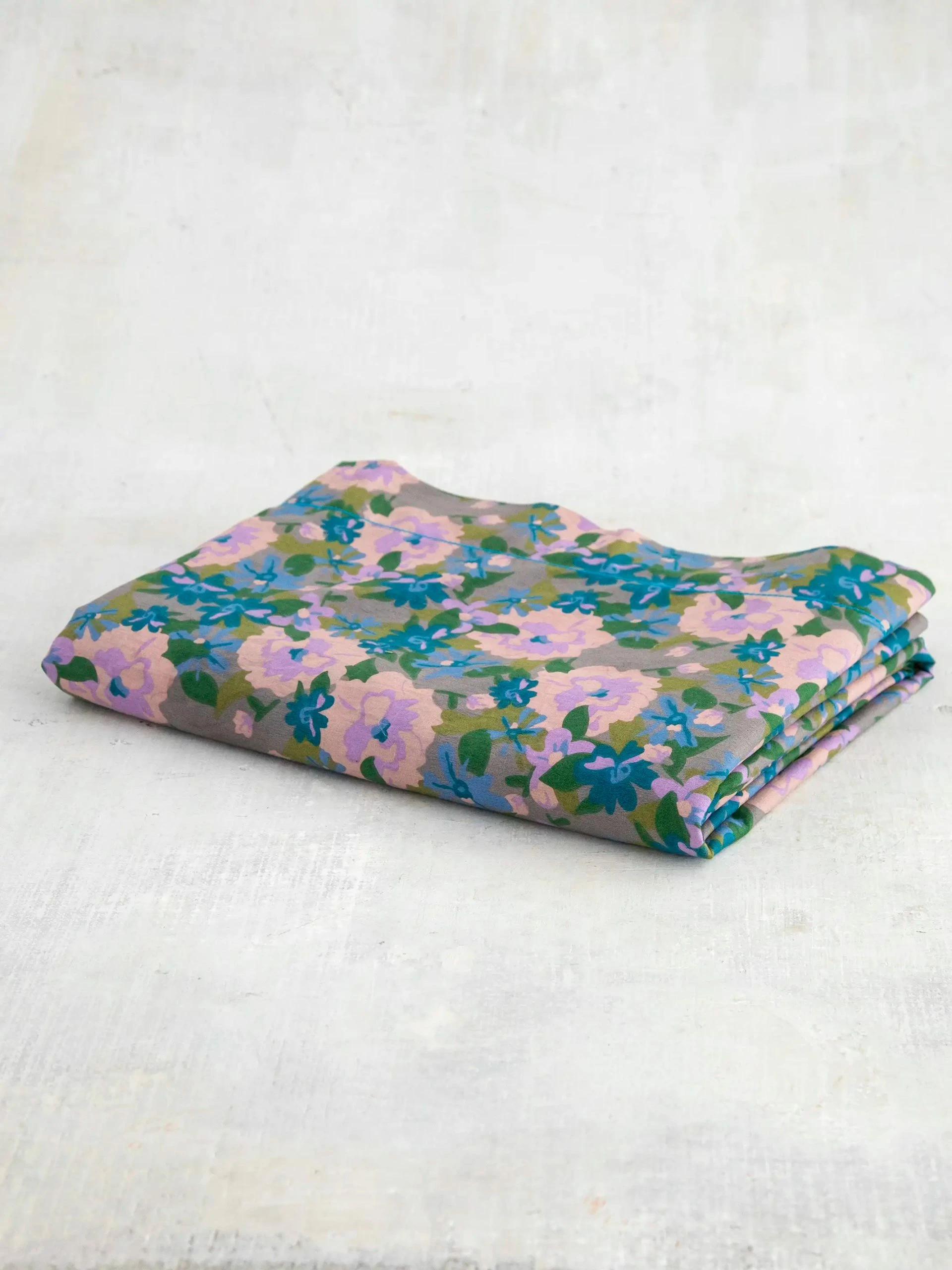 Natural Life Mix & Match Soft Cotton Flat Sheet - Blue Molly 3 Natural Life Mix & Match Soft Cotton Flat Sheet - Blue Molly