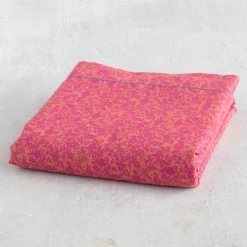 Natural Life Mix & Match Soft Cotton Flat Sheet - Pink Emma