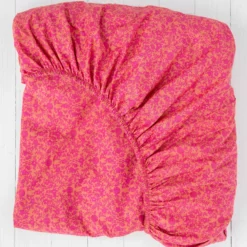 Natural Life Mix & Match Soft Cotton Fitted Sheet - Pink Emma