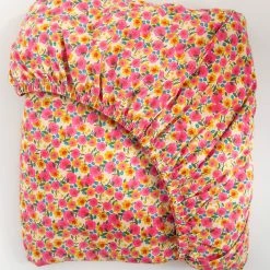 Natural Life Mix & Match Soft Cotton Fitted Sheet - Pink Lucy