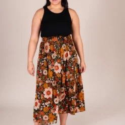Natural Life Skirt-In-A-Bag - Orange Floral -Natural Life Shop SKRT237 Skirt in a Bag Orange Floral L XL scaled