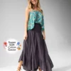 Natural Life Feelin' Alive Gauze Convertible Midi Skirt - Charcoal 1 Natural Life Feelin' Alive Gauze Convertible Midi Skirt - Charcoal -Natural Life Shop SKRT287 scaled