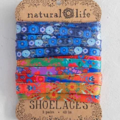 Natural Life Shoelaces, Set Of 2 - Rainbow