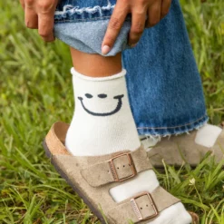 Natural Life Roll Top Socks, Set Of 2 Pairs - Heart Smile -Natural Life Shop SOCK176 2 scaled