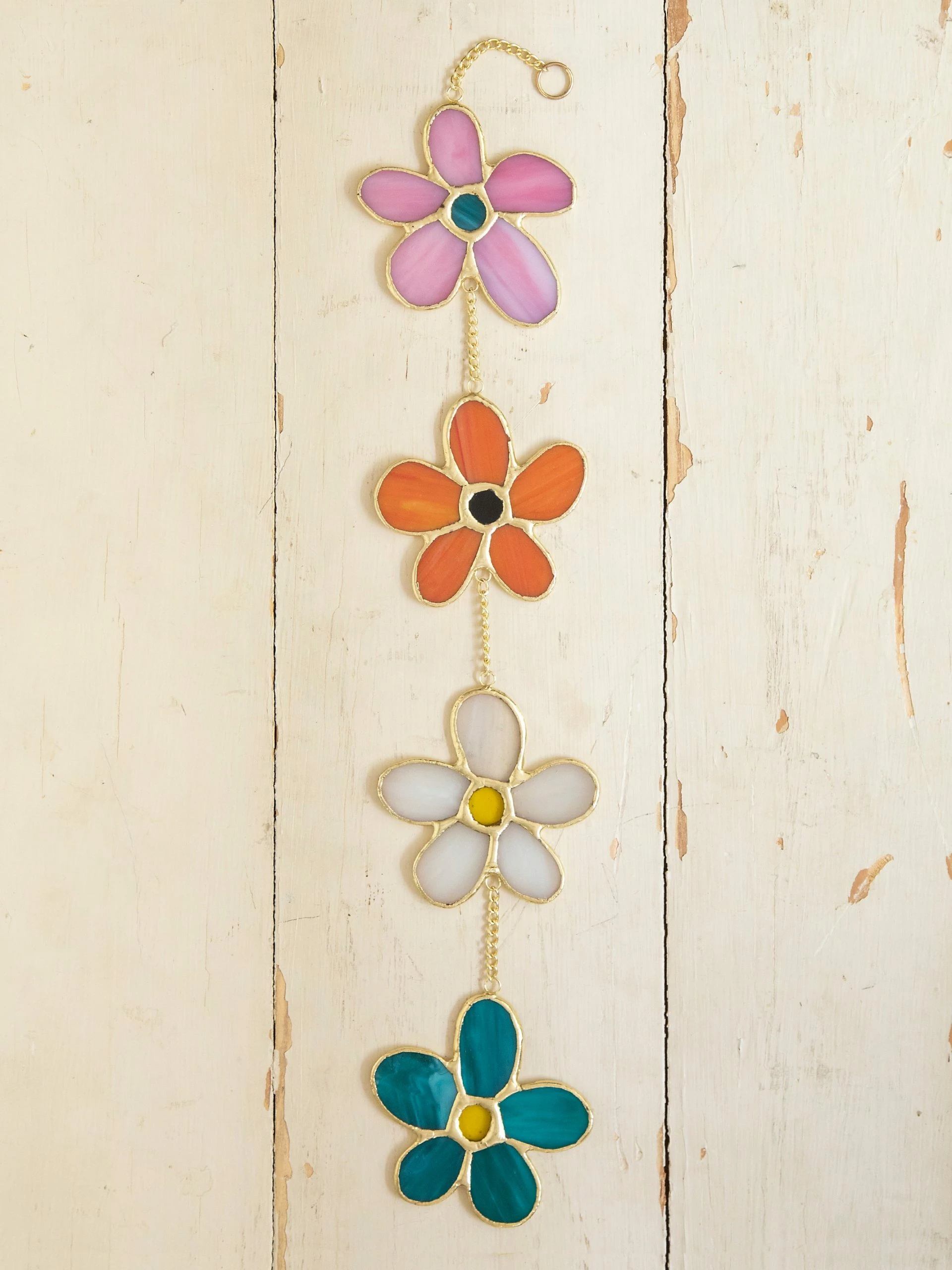 Natural Life Stained Glass Sun Catcher - Daisies 4 Natural Life Stained Glass Sun Catcher - Daisies - Image 2