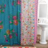 Natural Life Boho Shower Curtain - Floral Border -Natural Life Shop SWRC000012 scaled