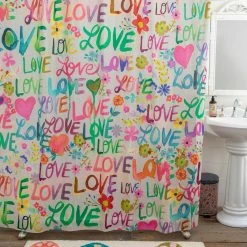 Natural Life Boho Shower Curtain - Love