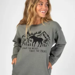 Natural Life Comfy Pocket Sweatshirt - Take The Trail -Natural Life Shop SWTR105 scaled