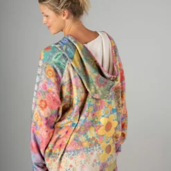 Natural Life Cozy Blanket Hoodie - Floral Patchwork -Natural Life Shop SWTR712 2 scaled