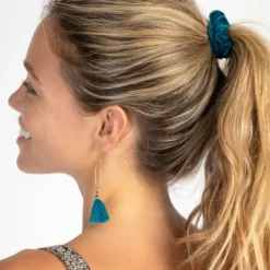 Natural Life Print And Velvet Scrunchies, Set Of 5 - Navy 9 Natural Life Print And Velvet Scrunchies, Set Of 5 - Navy -Natural Life Shop Skinny Printed and Velvet Scrunchies Navy A4 scaled