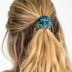 Natural Life Print And Velvet Scrunchies, Set Of 5 - Sage -Natural Life Shop Skinny Printed and Velvet Scrunchies Sage A4 scaled