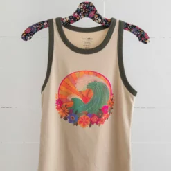 Natural Life Ringer Tank Top - Waves -Natural Life Shop TEE000562 detail scaled