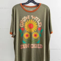 Natural Life Ringer Oversized Tee Shirt - Sun Child -Natural Life Shop TEE000597 scaled