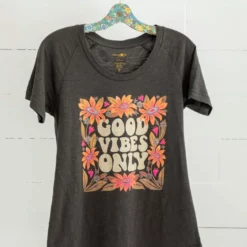 Natural Life Boho Tee Shirt - Good Vibes Only -Natural Life Shop TEE000717 scaled