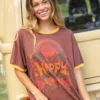 Natural Life Ringer Oversized Tee Shirt - Happy 2 Natural Life Ringer Oversized Tee Shirt - Happy -Natural Life Shop TEE2031 scaled