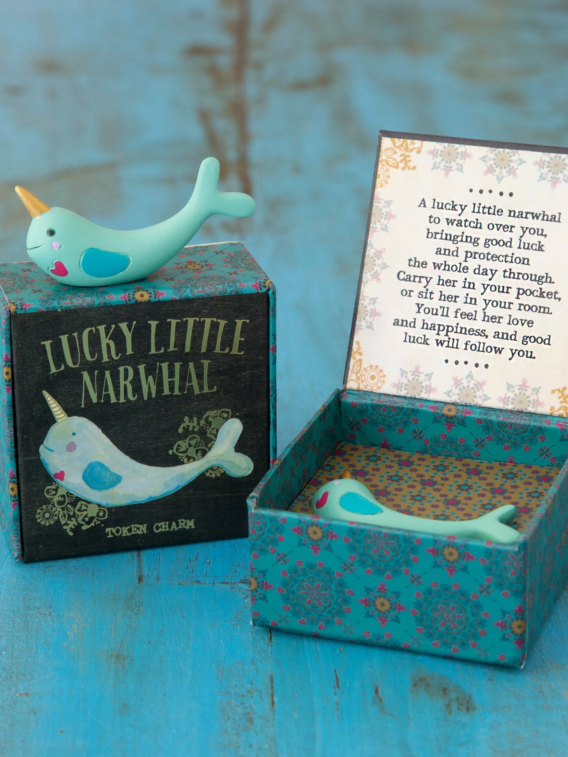 Natural Life Lucky Keepsake Charm - Narwhal 3 Natural Life Lucky Keepsake Charm - Narwhal