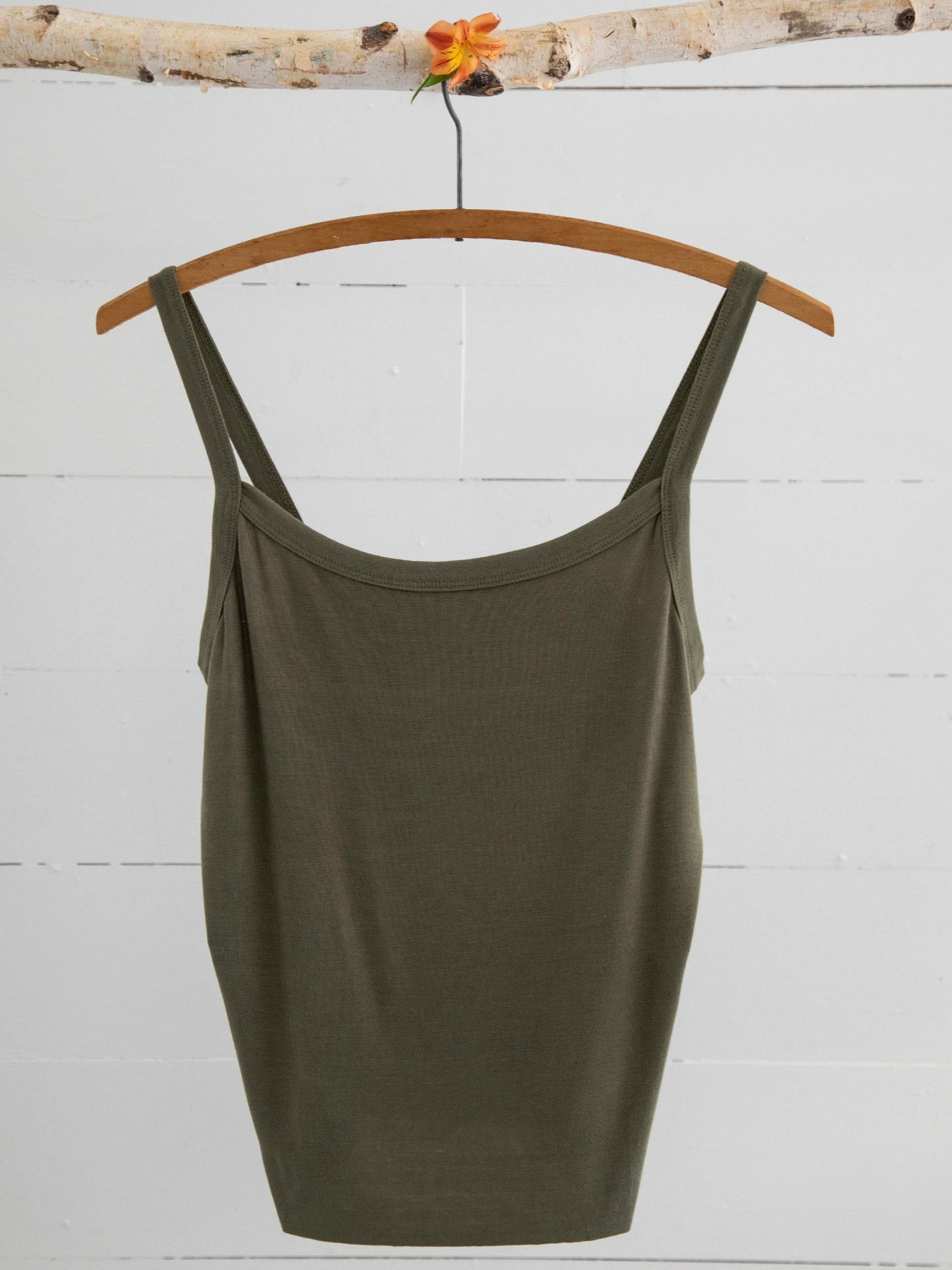 Natural Life The Everyday Layering Tank Top - Olive 4 Natural Life The Everyday Layering Tank Top - Olive - Image 2