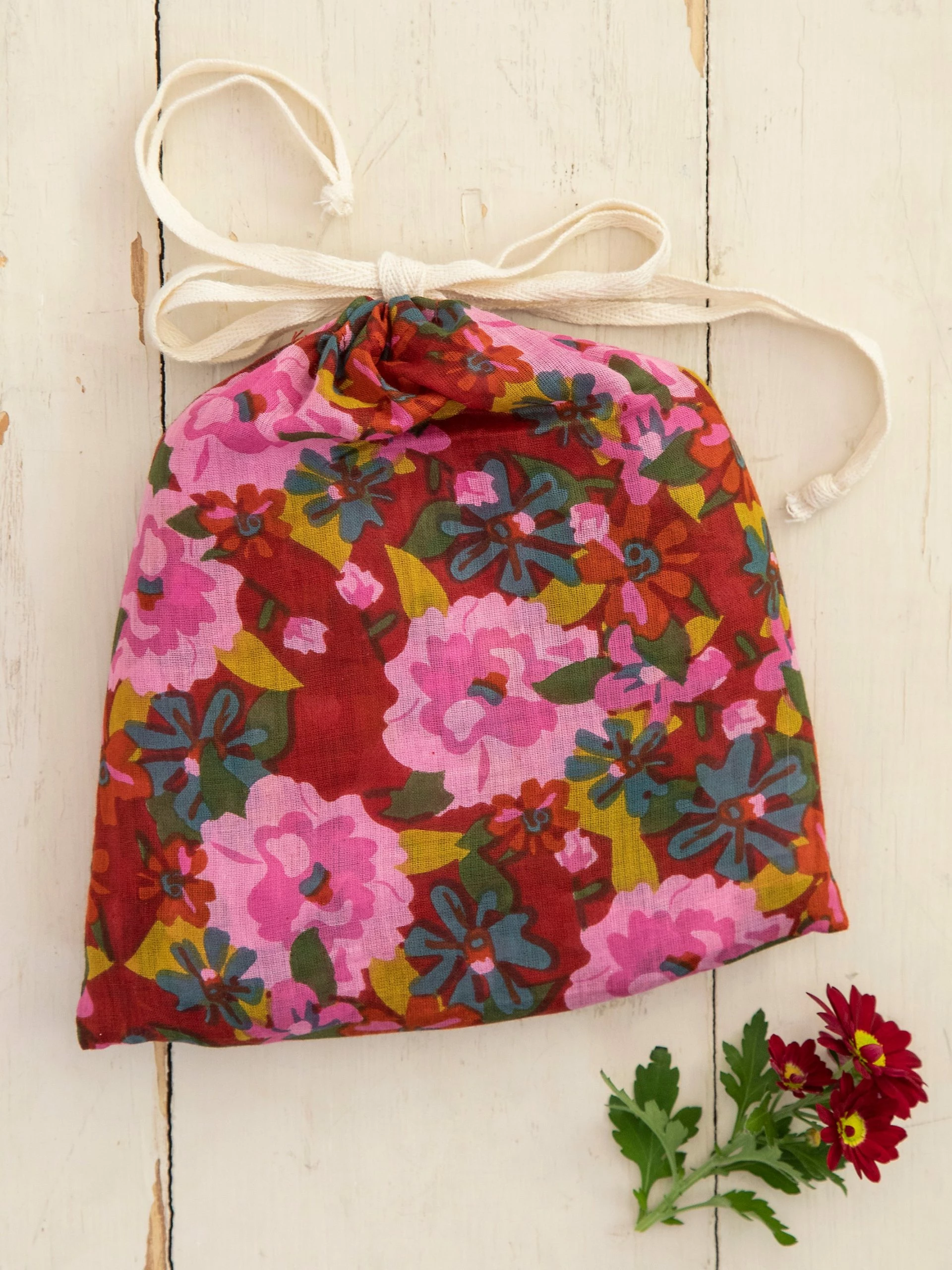 Natural Life Tunic-In-A-Bag - Pink Red Floral 3 Natural Life Tunic-In-A-Bag - Pink Red Floral