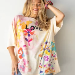 Natural Life Life Is A Canvas Tee - Love, Cream -Natural Life Shop TOP000579 google scaled