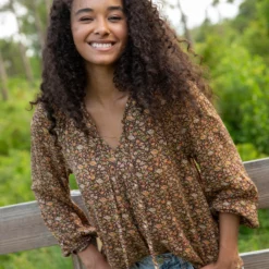 Natural Life Rowan Top - Espresso -Natural Life Shop TOP1088 2 scaled