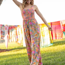 Natural Life Sedona Jumpsuit - Retro Floral -Natural Life Shop VP3A1390 scaled