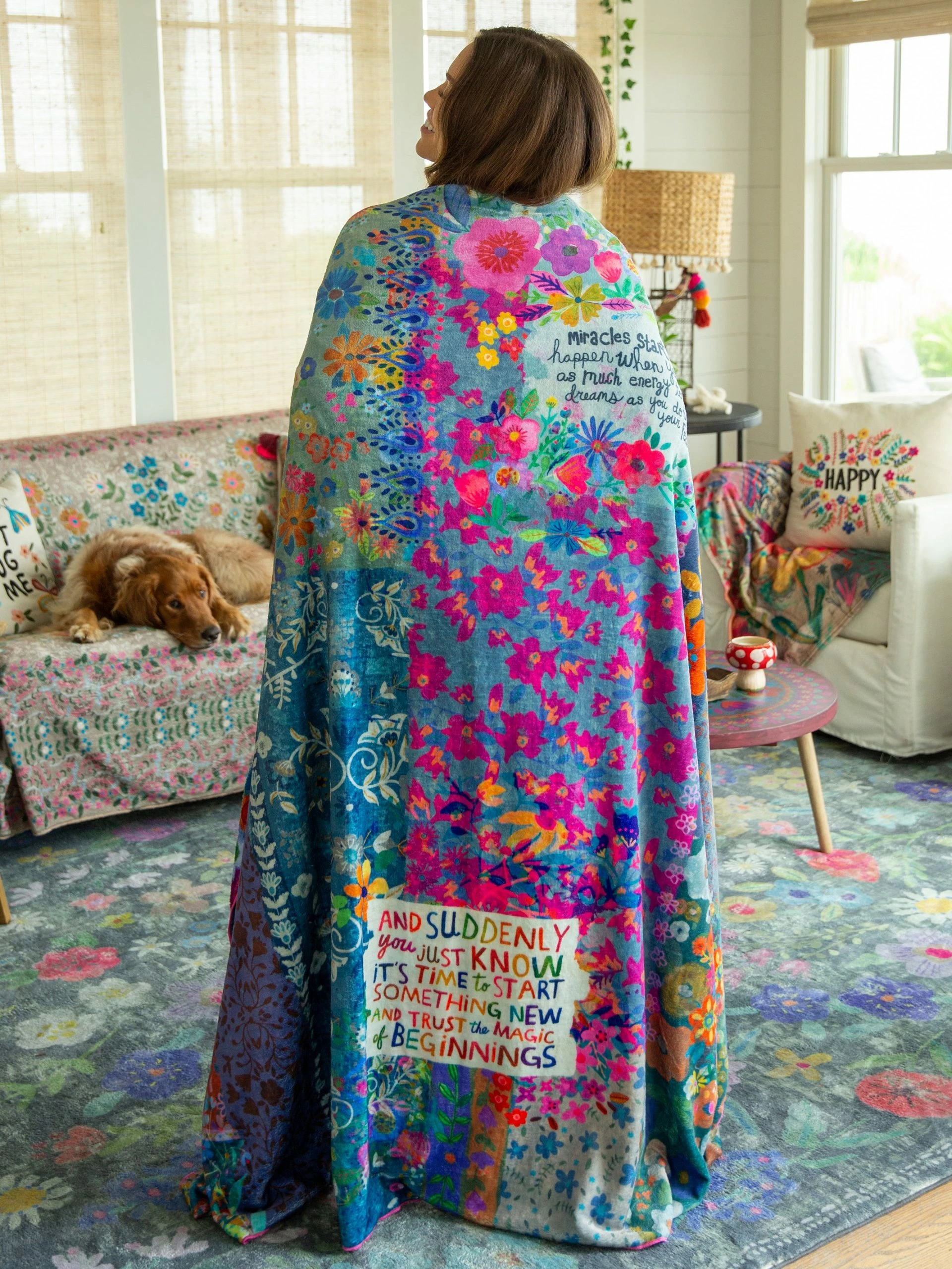 Natural Life XL Double-Sided Cozy Blanket - Fearless 9 Natural Life XL Double-Sided Cozy Blanket - Fearless - Image 7