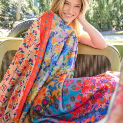 Natural Life Cozy Throw Blanket - Bright Patchwork -Natural Life Shop VP3A2456 scaled