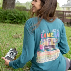 Natural Life Long Sleeve Comfy Tee Shirt - Life Is Like A Camera
