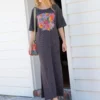 Natural Life Graphic Tee Maxi Dress - Charcoal Floral Bouquet 1 Natural Life Graphic Tee Maxi Dress - Charcoal Floral Bouquet -Natural Life Shop VP3A2912 scaled