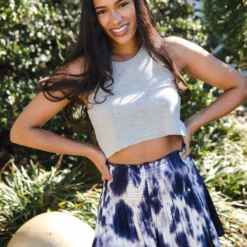 Natural Life Daisy Knit Skort - Midnight Tie-Dye
