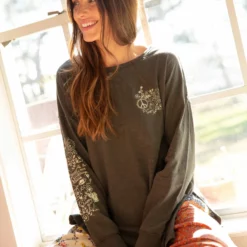 Natural Life Doodle Tee - Washed Charcoal