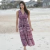 Natural Life Gianna Midi Beach Dress - Purple Floral Border -Natural Life Shop VP3A5320 20copy scaled