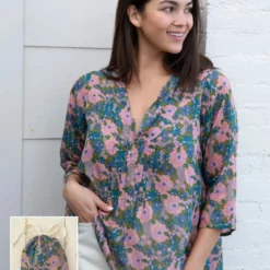 Natural Life Tunic-In-A-Bag - Pink Blue Floral -Natural Life Shop VP3A5709 2 scaled