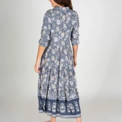 Natural Life Rebecca Tiered Dress - Navy Grey Floral -Natural Life Shop VP3A6031 scaled
