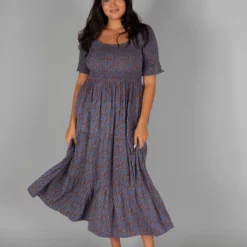 Natural Life Daisy Tiered Midi Dress - Golden Vines -Natural Life Shop VP3A7149 scaled