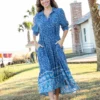 Natural Life Rebecca Tiered Dress - Blue Border 2 Natural Life Rebecca Tiered Dress - Blue Border -Natural Life Shop VP3A7243 scaled