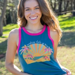 Natural Life Ringer Tank Top - Sunshine State Of Mind