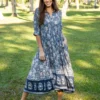 Natural Life Rebecca Tiered Dress - Navy Grey Floral -Natural Life Shop VP3A9474 scaled
