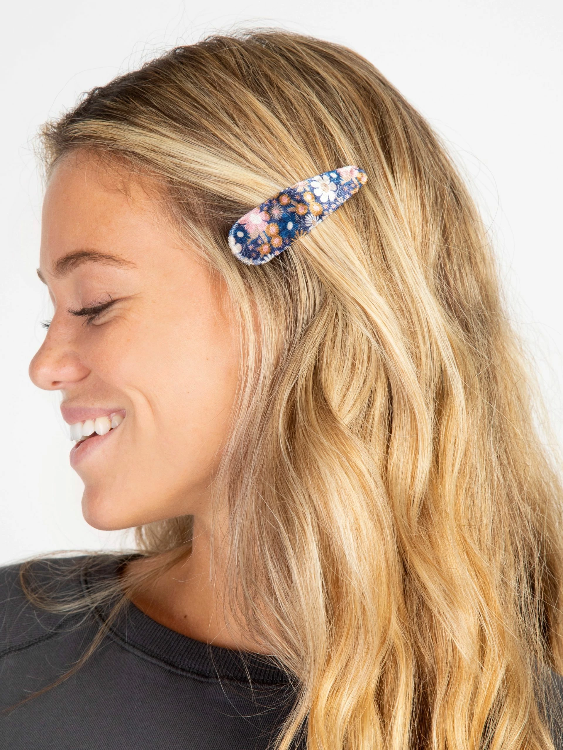 Natural Life Velvet Floral Hair Clips, Set Of 3 4 Natural Life Velvet Floral Hair Clips, Set Of 3 - Image 2