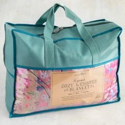 Natural Life Cozy Weighted Blanket - Jewel Border -Natural Life Shop WBLKT004 2 scaled