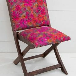 Natural Life Favorite Anywhere Chair - Charcoal Pink Daisy -Natural Life Shop WDCHR000005 scaled