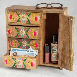 Natural Life Aria Mini Dresser Cabinet - Hand Painted Wood -Natural Life Shop WDDR002 A1 scaled