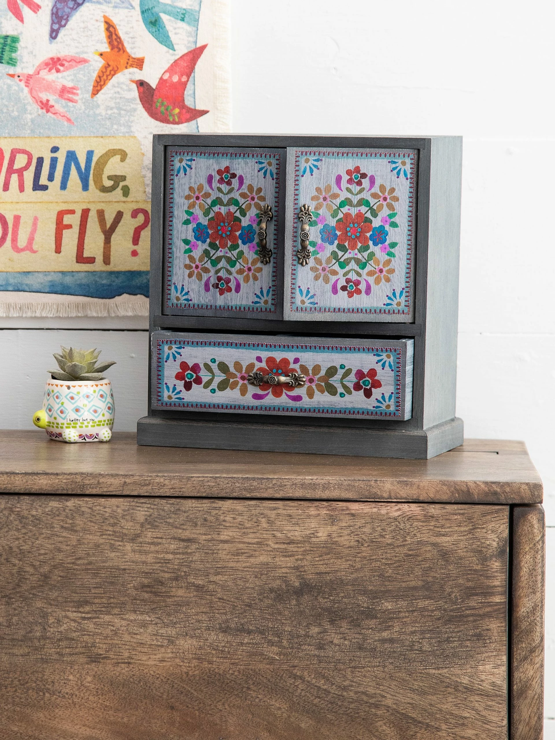 Natural Life Painted Jewelry Dresser 6 Natural Life Painted Jewelry Dresser - Image 4